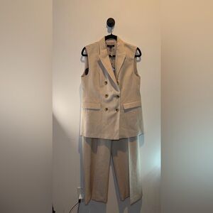 Ann Taylor Beige Stripped Set